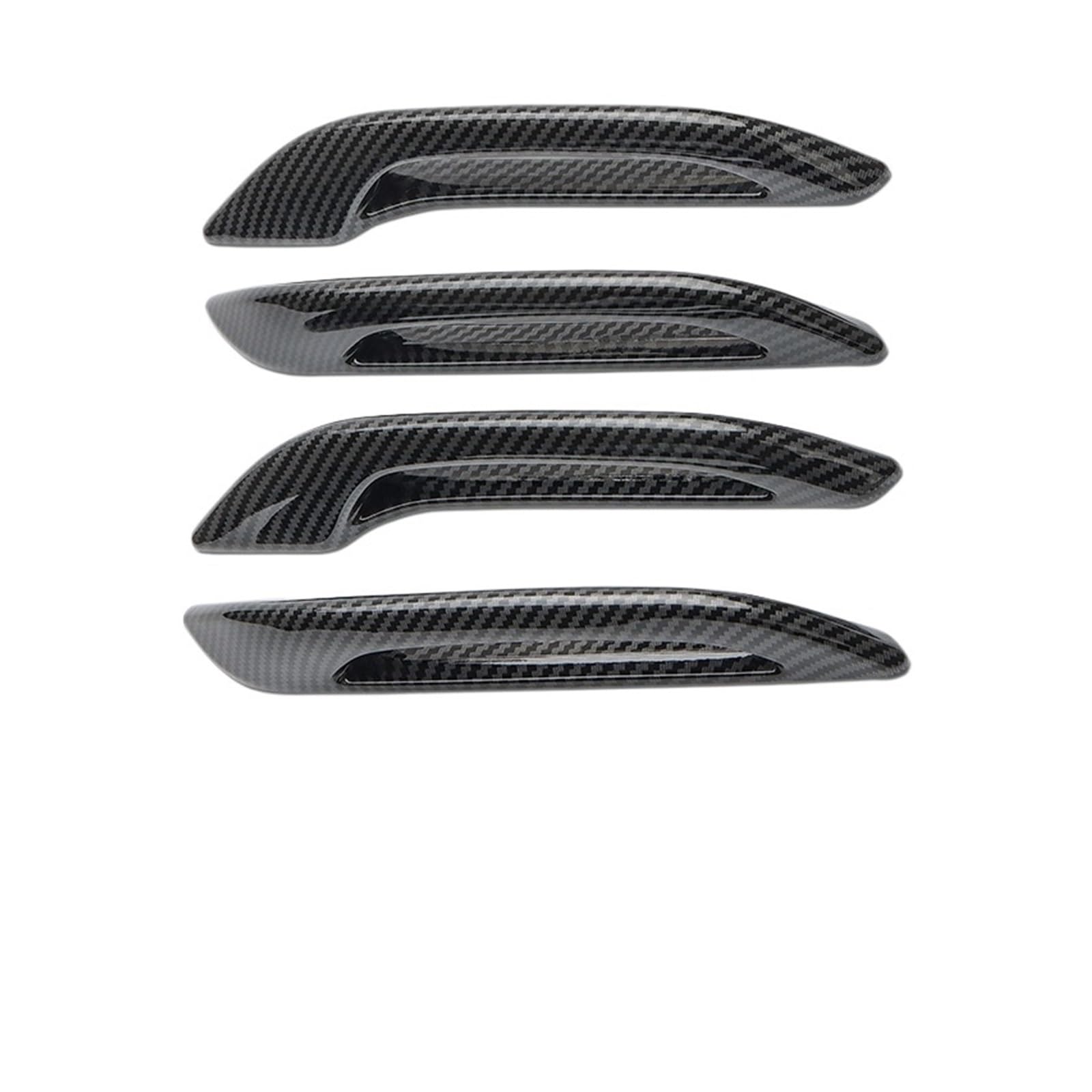 Asddllnn Bright Carbon 4Pcs Door Grab Pull Handle Inner For Tesla For Model Y For Juniper 2025 Door Handles Antifreeze Handle Stickers Patch Cover Car Modification Frost-Proof Doorknob(Bright Carbon 4Pcs)