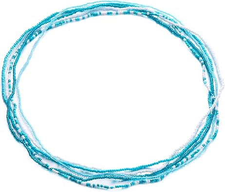 Boho Waist Beads Chains Set Colorful Summer African Belly Chain Elastic Waist Beads for Weight Loss Body Chains Bikini Beads Jewelry for Women