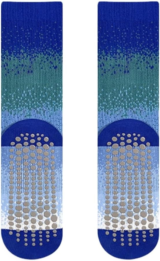 Women Yoga Pilates Socks with Grips Non Slip Cotton for All Seasons Crew Series 22