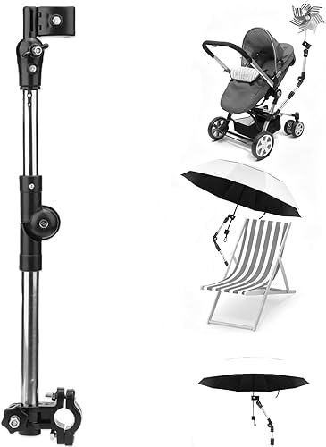 Soporte de montaje para paraguas ajustable de 360 para bicicleta, soporte de montaje elástico, cochecito de bebé, sillas de ruedas, andador,