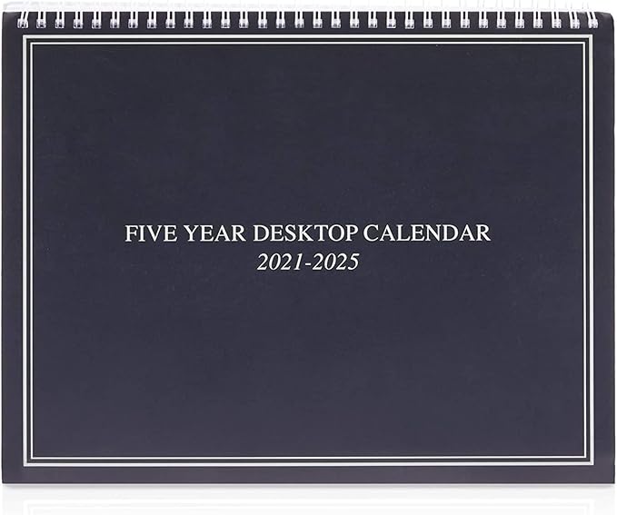 Amazon.com : Large 5 Year Monthly Desk Calendar 2021- 2025 for