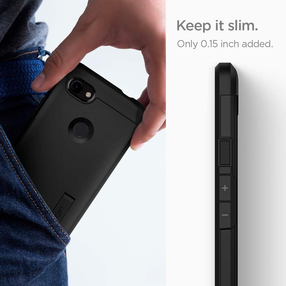 Spigen Tough Armor [Extreme Protection Tech] Designed for Google Pixel 3a Case (2019) - Black