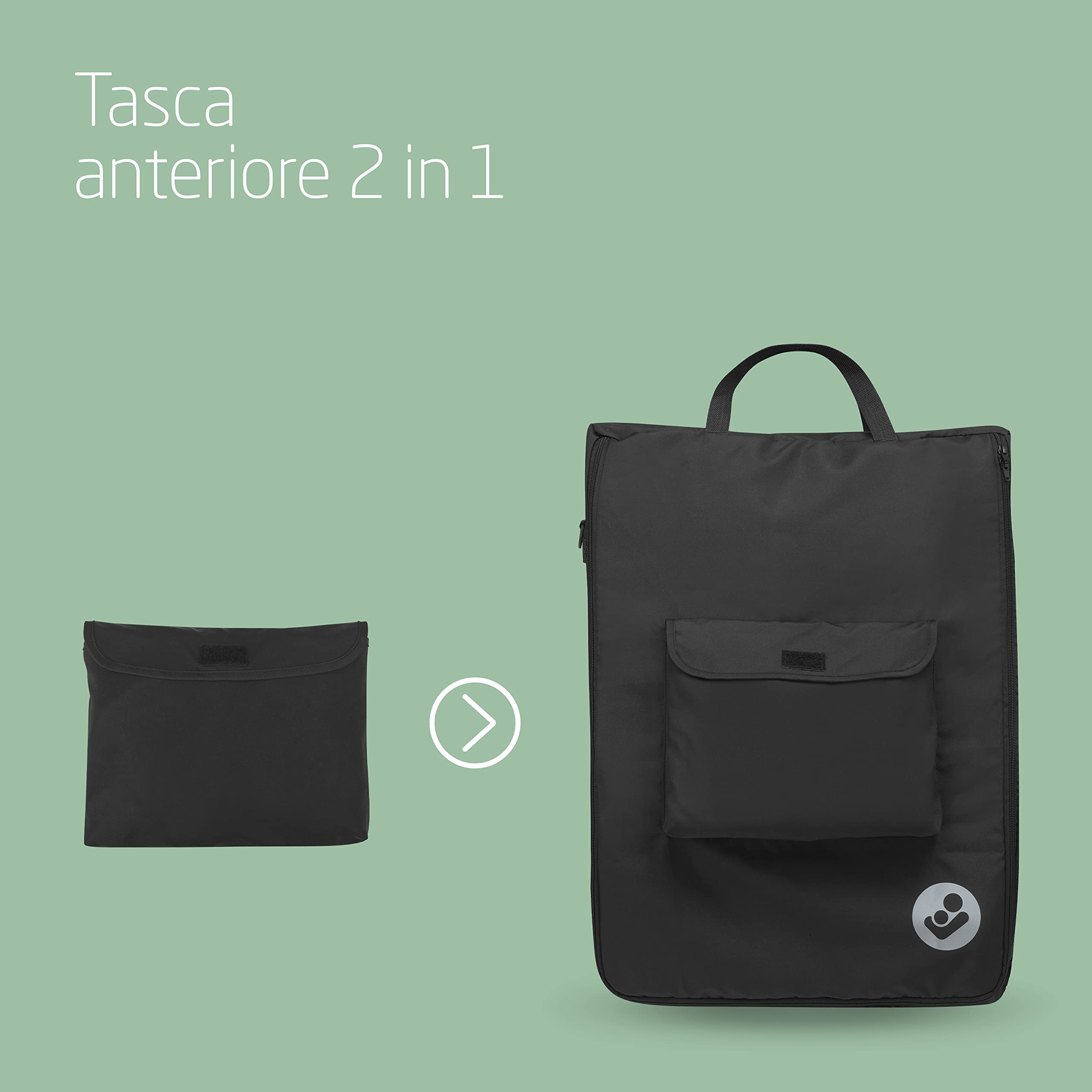 Maxi-Cosi Ultra-Compact Borsa da viaggio per passeggino, 67 x 45 x 28cm, compatibile con i passeggini Maxi-Cosi Lara2 e Jaya, colore Nero