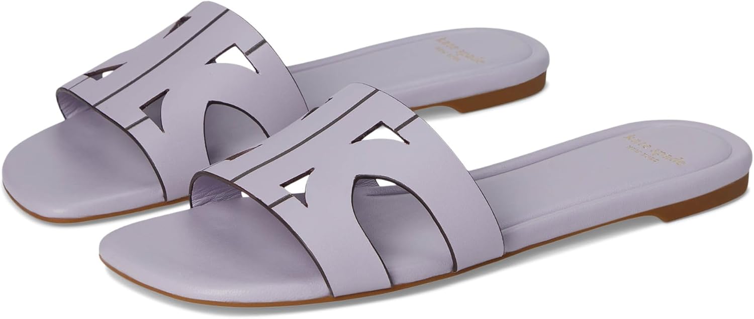 kate spade new york Duo Slide Sandal, Lavender Cream, 8