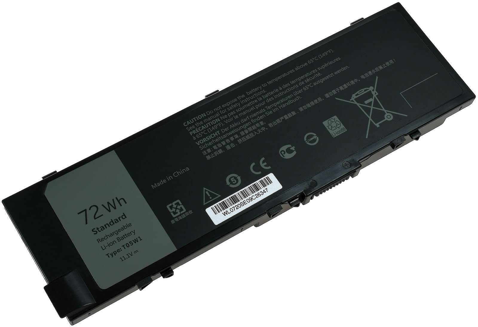 Akkurater Ersatzakku Für Dell Typ T05W1 – 11,1V, 6500 MAh, Li-Polymer, Sicher & Langlebig