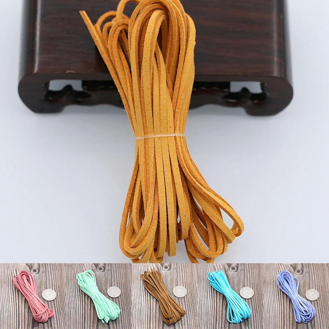 10 yards draad fluwelen koord suède lederen koorden lederen kant platte faux suède koord string kopen vanaf een prijs van 1.97