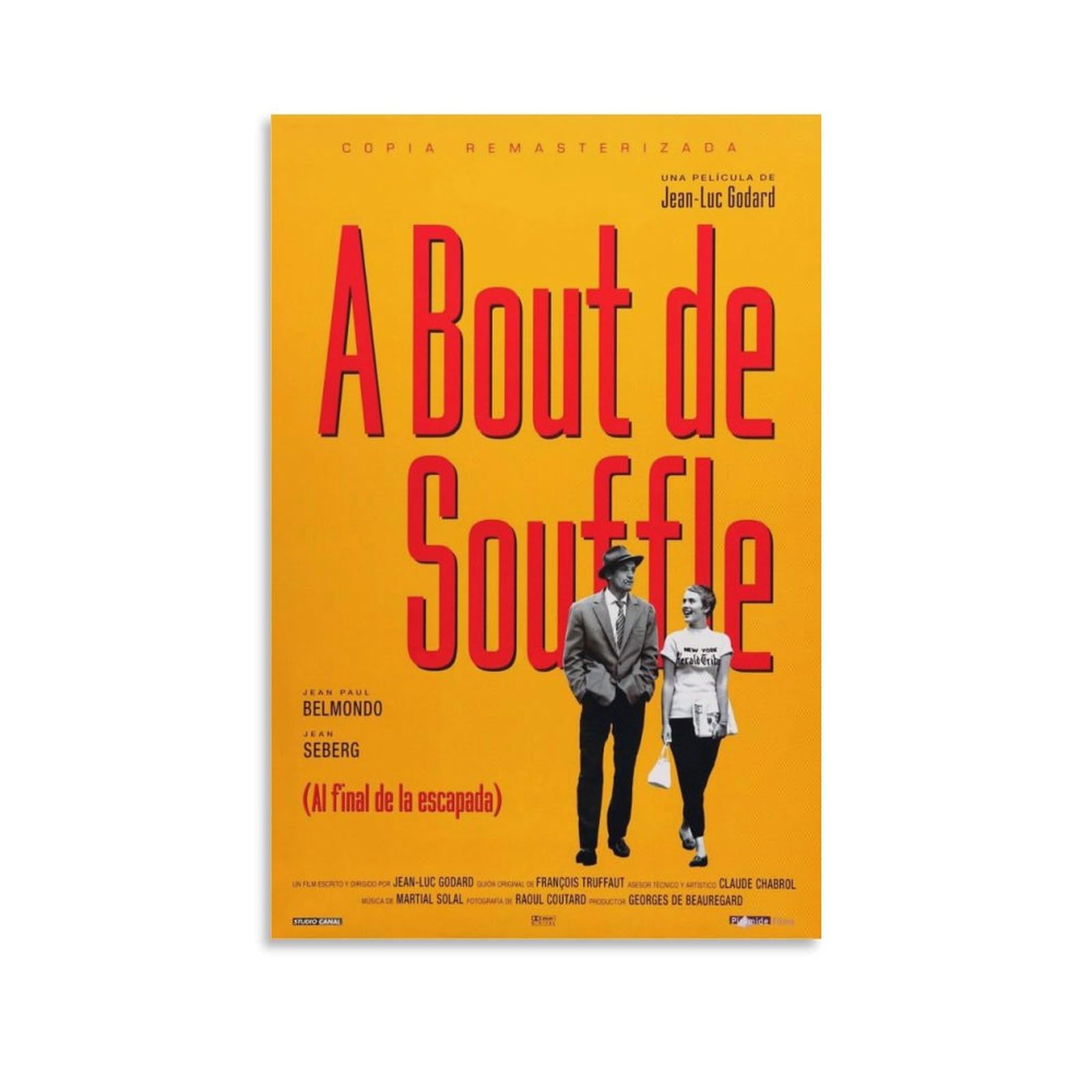 勝手にしやがれ　フランス映画　ゴダール　ビンテージ　ポスター　フレーム付属 Amazon.co.jp: 勝手にしやがれジャン=リュックゴダールの古典的な映画