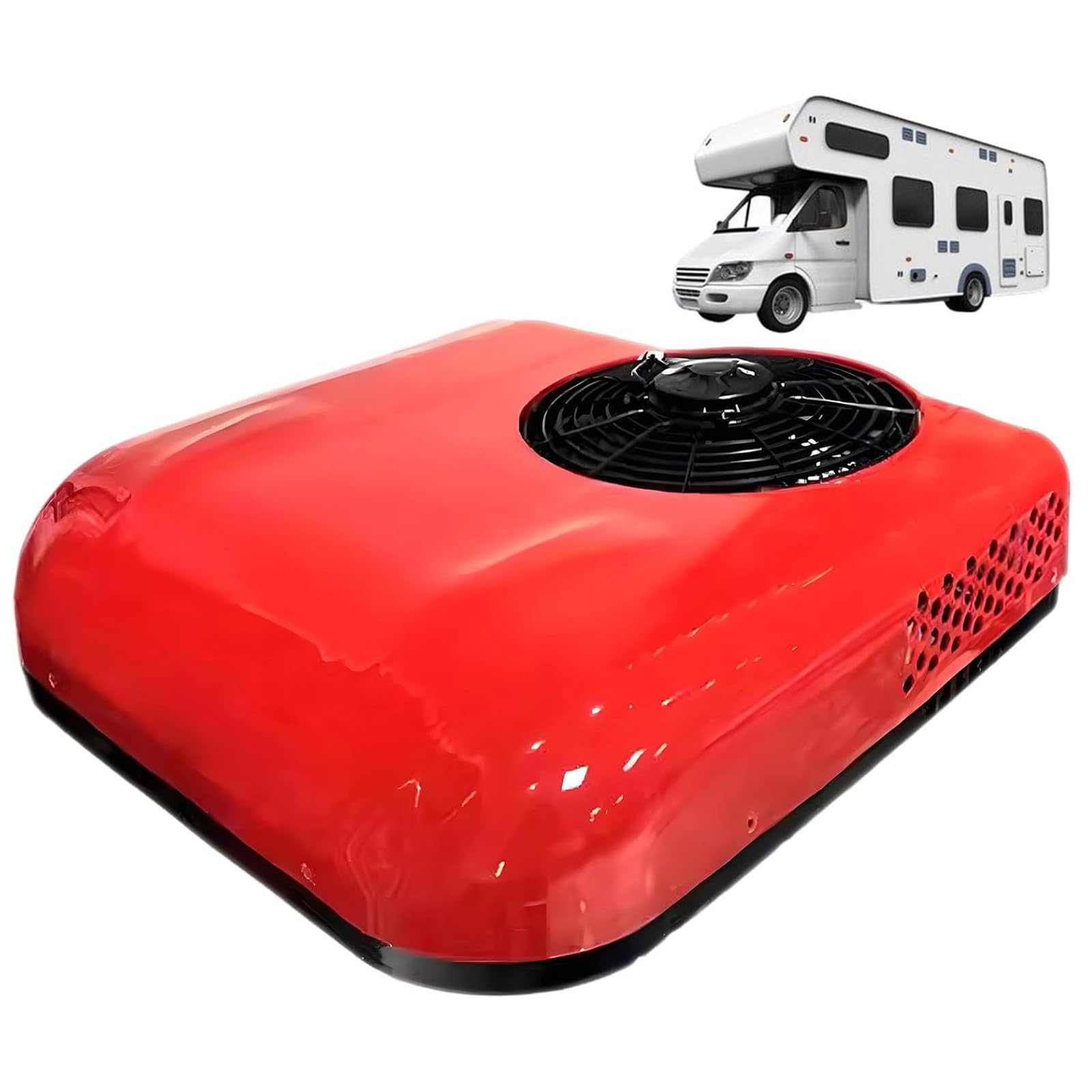 Niski Klimatyzator Dachowy DC 12V/24V z Pilotem Red-24V