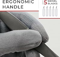 Vista 6 de VViViD Cuchillo de corte artesanal de hoja giratoria de agarre cómodo de 360 grados