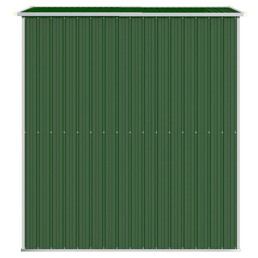 Geräteschuppen Gartenhaus Garten Schuppen Metallgerätehaus Wetterfester Gerätehaus Gartenschuppen für Fahrrad & Gartengeräte Grün 192x191x223 cm Verzinkter Stahl