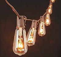 Vista 4 de Paquete de 10 bombillas Edison de repuesto, 7 vatios C9/E17 con base de tornillo intermedia ST40 ST40, bombillas de repuesto vintage ST40 para luces