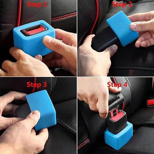Miniatura 3 de Soporte de hebilla para cinturón de seguridad de automóvil, hebilla elevadora de cinturón de seguridad para un fácil acceso, hebilla de silicona