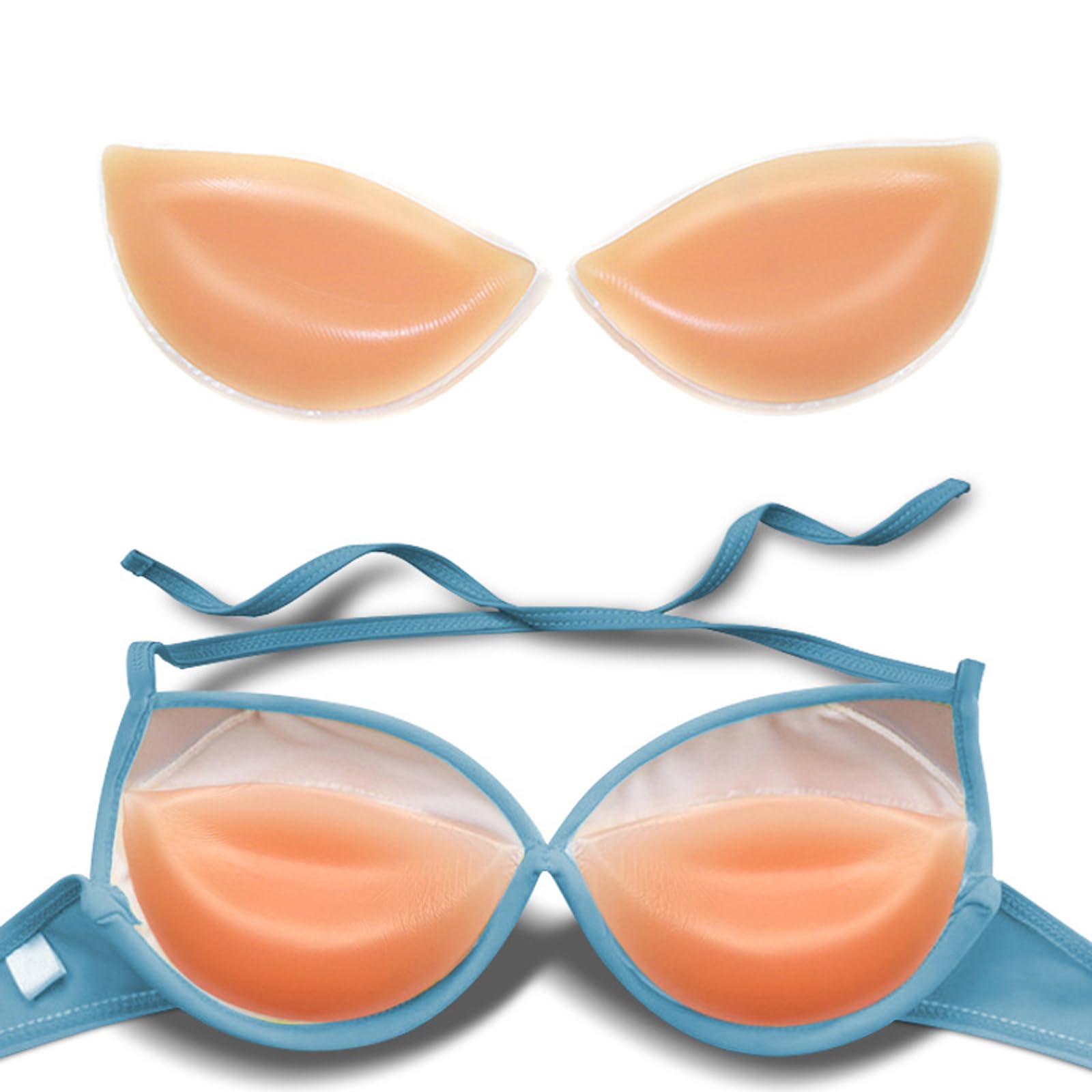 TENDYCOCO 6 paia inserti per reggiseno inserti per reggiseno coppe per reggiseno inserti protezioni per seno per costumi da bagno sportivi colore della pelle nera