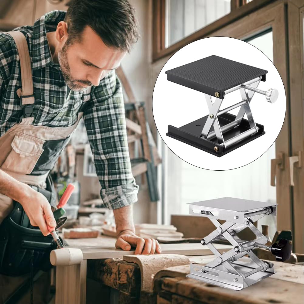 Labor Hebebühne,Hebebühne Aluminiumlegierung,Scherenhubtisch,Labor Hebetisch,Hebebühne,Laborständer Hubtisch,Höhenverstellbar 26–83 mm,Geeignet für Schulen,Institute,Labore
