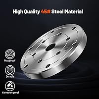 Vista 46 de Placa frontal de torno de madera de acero de 2 pulgadas, placa frontal para torno de madera, placa frontal de torno apta para husillo de 1 pulgada x