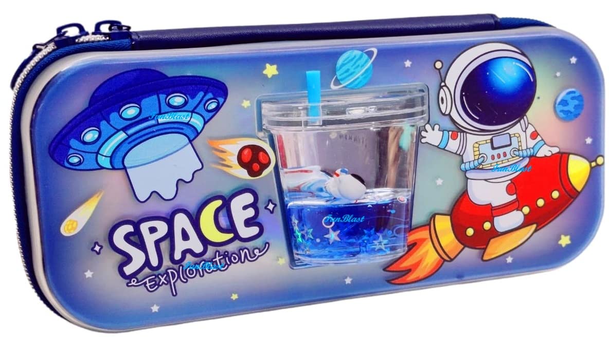 FunBlast Pencil Pouch for Kids - Pencil Box for Boys, Pen & Pencil Pouch Bag, Multi-Purpose Zipper Pencil Case with Glitter Flow, Stationary Organizer for Kids, Stylish Pencil Pouch (Space) (B09XQKW436) Amazon Price History, Amazon Price Tracker