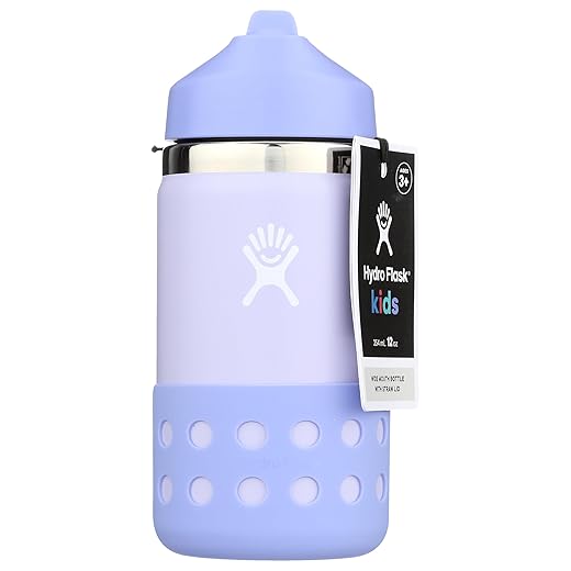 Hydro Flask 12 Oz Kids Wide Mouth Straw Cap And Boot Wisteria
