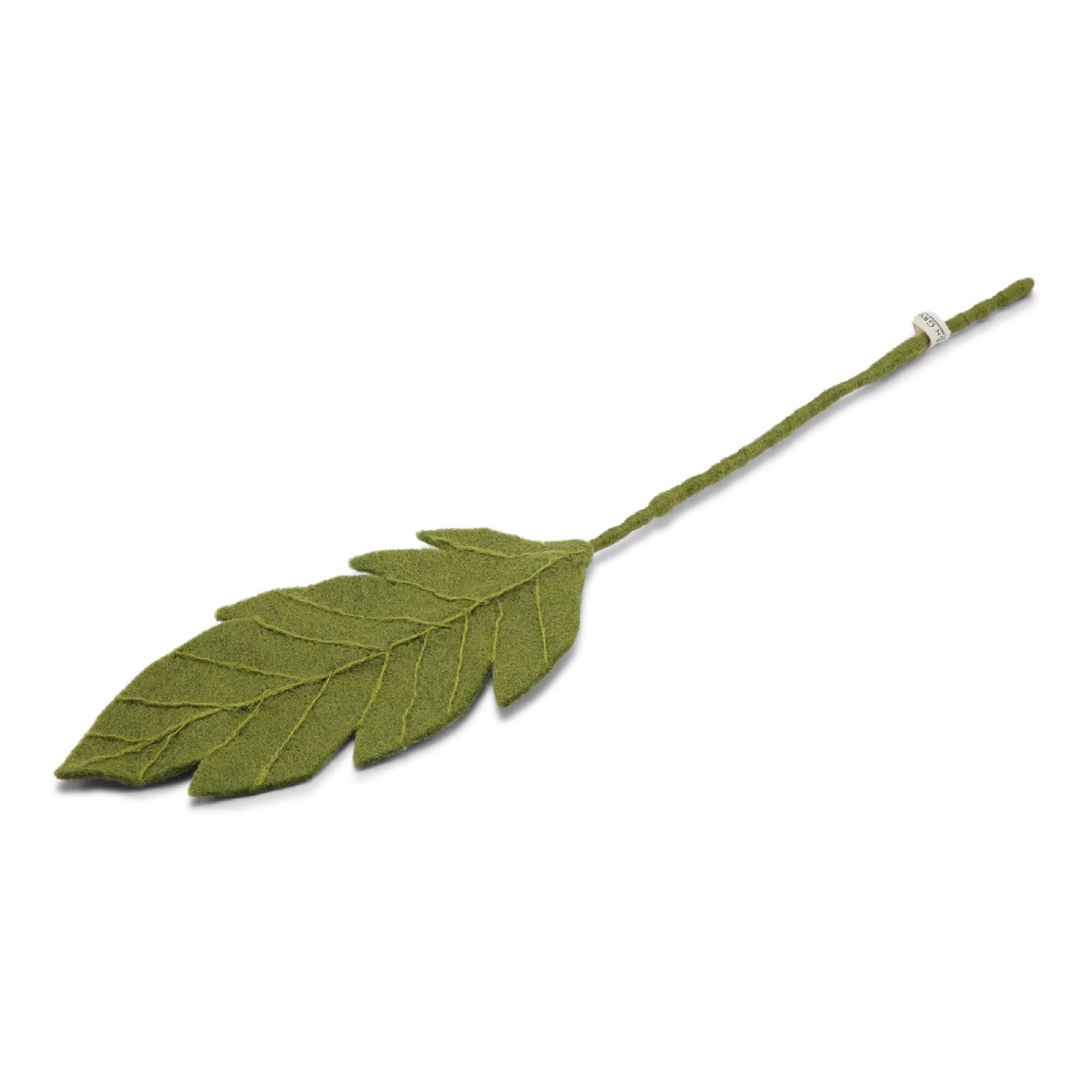 Én Gry & SIF Filzzweige, großes grünes Blatt, 1 Stück | Flexibler Zweig, Künstliche Pflanze, Handmade, Fairtrade, Dekozweige aus Filz