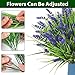 20 Bundles Artificial Plants Outdoor, UV Resistant Fake Flowers， Realistic Faux Lavender Shrubs for Porch Garden Window Box Home Decoration (Purple)