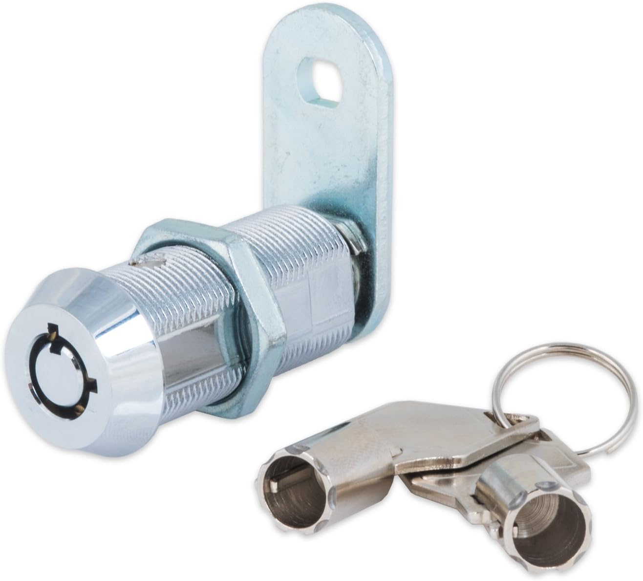 Security 2400AXL-KA Tubular Cam Lock with 1-1/2" Cylinder and Chrome Finish, Keyed Alike