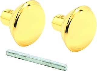 Prime-Line Products E 2297 Solid Brass Vintage Style Door Knobs, 2-3/16 in. Outside Diameter, 2 Set Screws