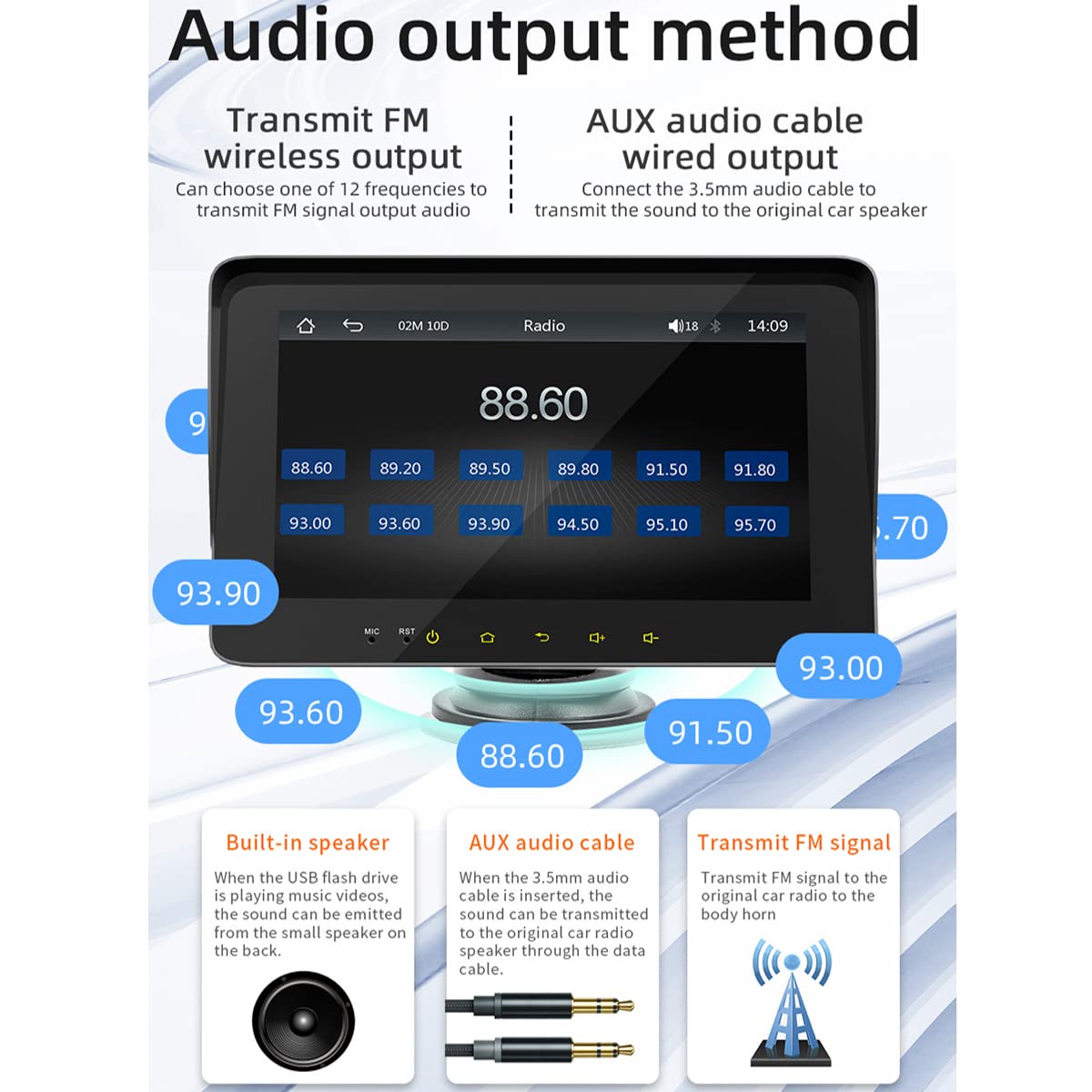 Amazon | ワイヤレス Apple Carplay & Android Auto カーステレオ、7
