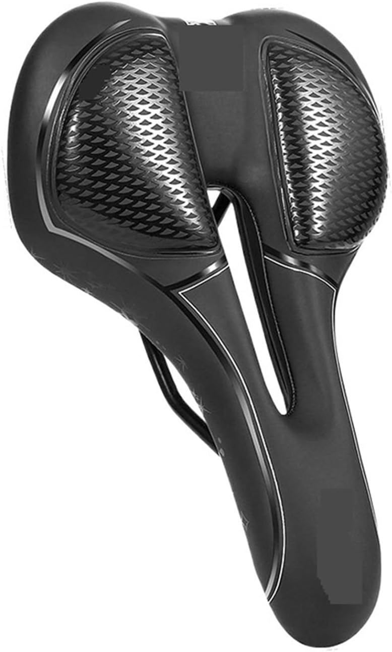 Bike Bike Saddle Rail Hollow Breathable Absorption Rainproof Soft Comfortable Sponge Casual Road Cycling Fit for Seat(128 Silica Gel C)