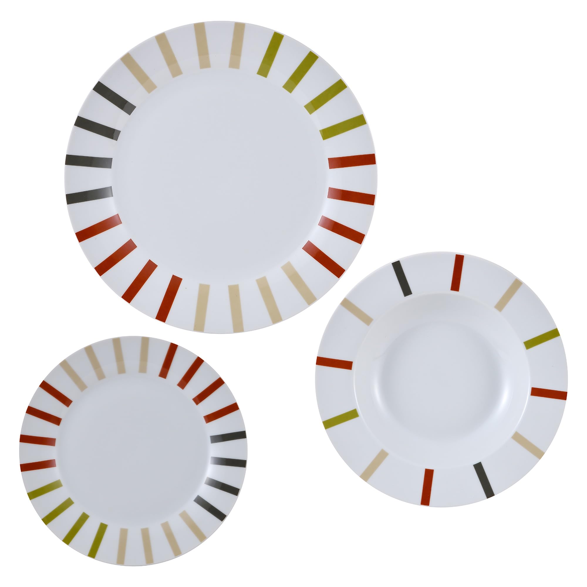UNITED COLORS OF BENETTON. SET 12PC VAJILLA PORCELANA SAFARI