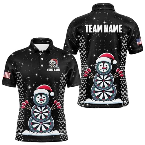 Outfitsuche Custom Galaxy Funny Snow Darts Board Christmas Dart Shirt for Men & Women - Black Xmas Jersey Gift Performance Unisex Quick-Drying Shirt T3144