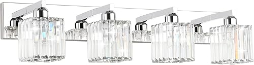 Miniatura 36 de Aipsun Accesorios de Lámparas de Tocador de Baño Lámpara de Tocador de Cristal 5 Luces Moderna de Latón Accesorios de Iluminación de Baño (Excluye