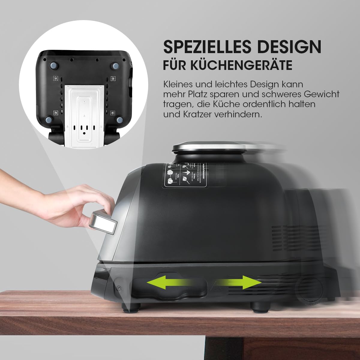 Aieve Unsichtbares Gleiter, 24 Stück, Magischer Teflon-Schieber, für die meisten Arbeitsplatten, kleine Küchengeräte, Kaffeemaschine, Luftfritteuse, Mixer und mehr, leicht zu bewegen und platzsparend