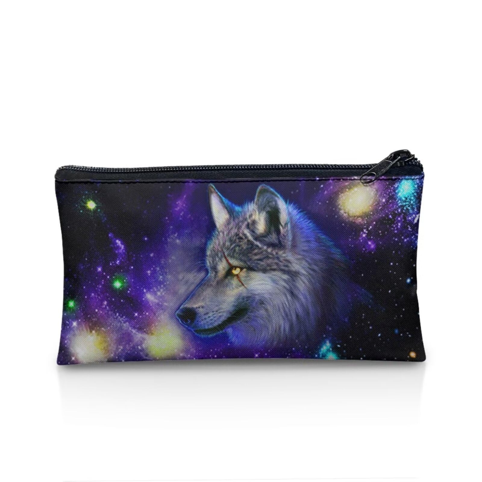 UOIMAG Galaxy Wolf Pencil Case for Boys Girls Zipper Bags Pouches Pencil Bag Pen Pouch for School