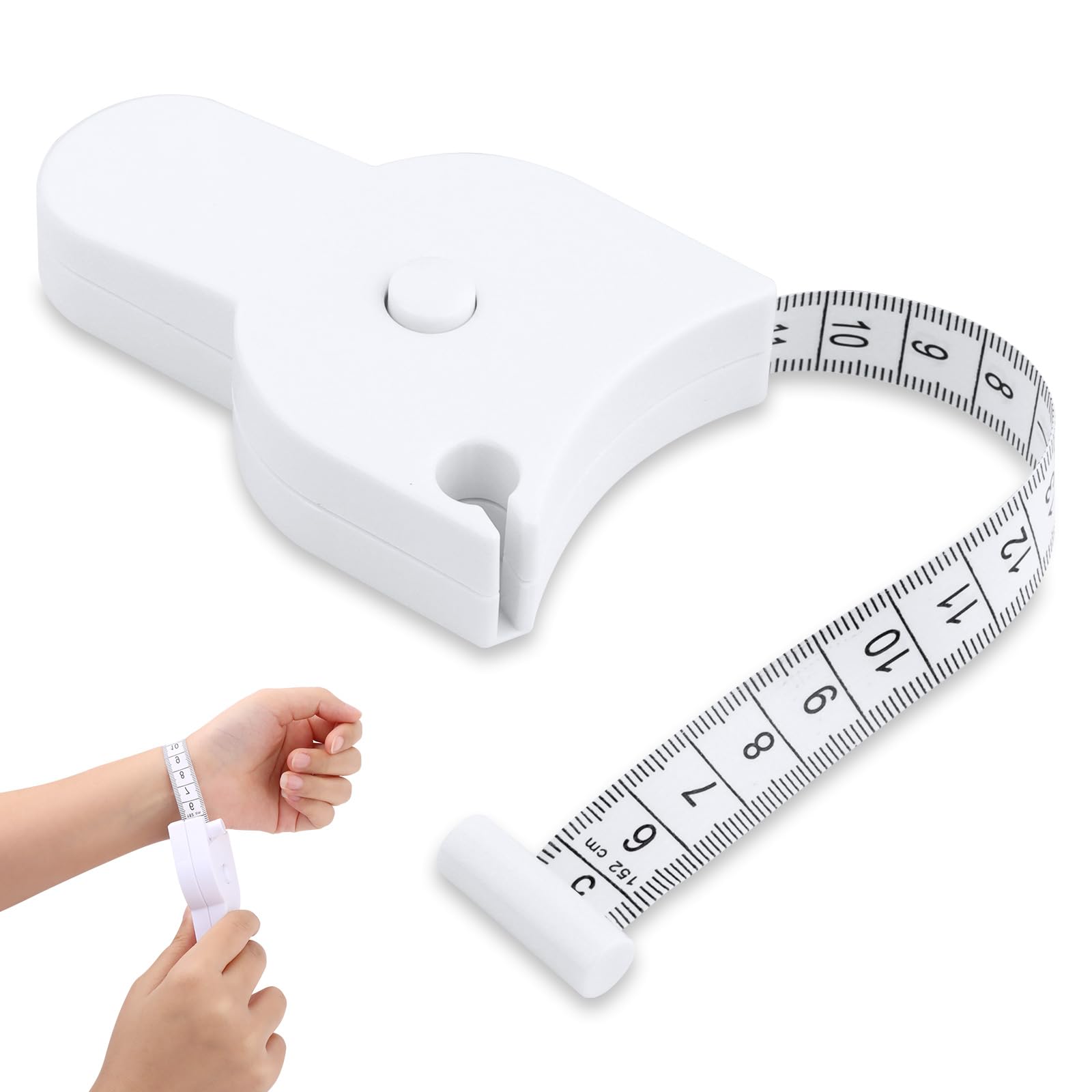 Metro A Nastro Retrattile 150 Cm - Morbido Per Misurazioni Corporee E Cucito - Foto 12