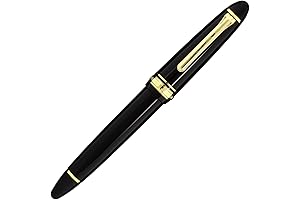 Sailor King of Pen 1911 Large Fountain Pen Black Gold Trim 21K...
