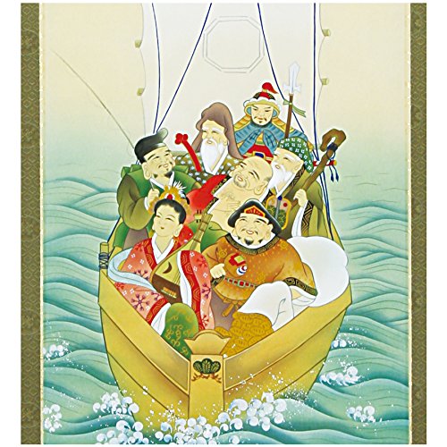 Amazon.com: Kakejiku Japanese Hanging Scroll - 7 Lucky Gods