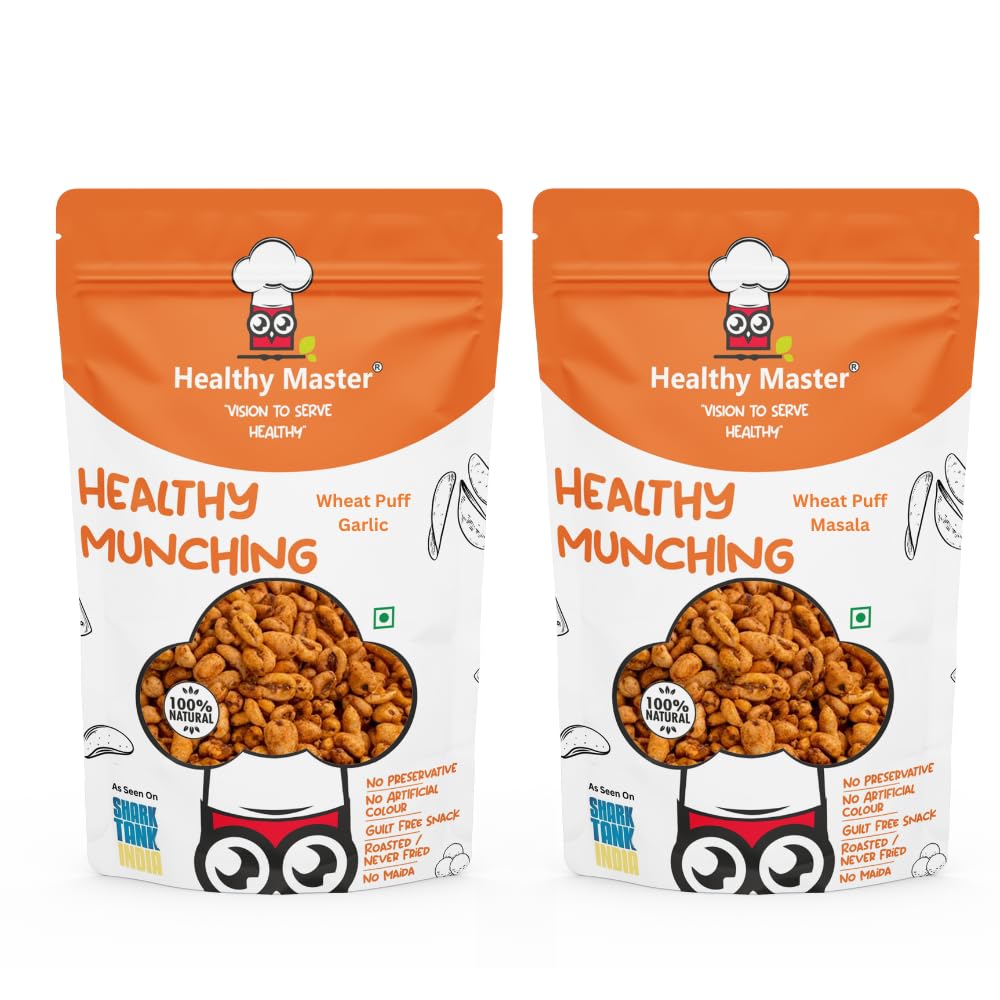 Healthy Master Wheat Lovers - 300 g (Wheat Puff Masala 150 g, Wheat Puff Garlic 150 g), Oil Free, Roasted (B08Y91PFHM) Amazon Price History, Amazon Price Tracker