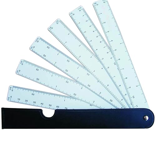 Miniatura 2 de Utoolmart Escala Regla 7.5 in Escala de Ingeniero Arquitecto Reglas 110 115 120 125 130 133 140 150 175 1125 Plástico