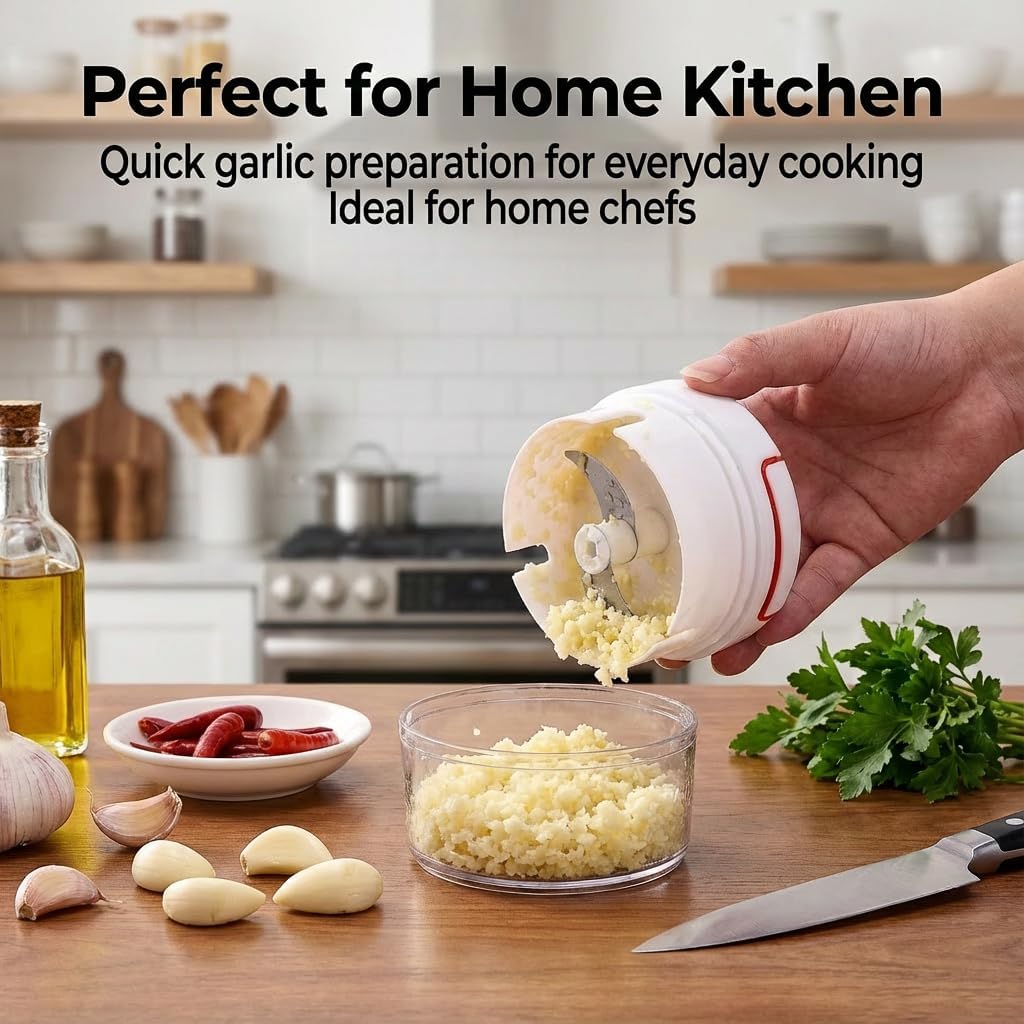 Manual Garlic Pulverizer, Handheld Garlic Crusher with Sturdy Construction & Easy Cleaning, Practical Garlic Mincing Tool for Home Kitchen, Restaurant & Cooking Enthusiasts 2026