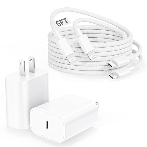 Miniatura 11 de [Certificado MFi de Apple] Cargador rápido para iPhone de 10 pies, cargador de Apple extra largo de carga rápida, paquete de 2, bloque de cargador