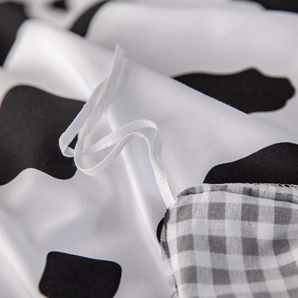 Cute Cow Print Duvet Cover Set for Boys Girls Kids Reversible Comforter Cover Ultra Soft Lovely Quilt Cover with Pillow Shams King Size with 2 Pillowcase Black and White Bespread Cover - Image 4