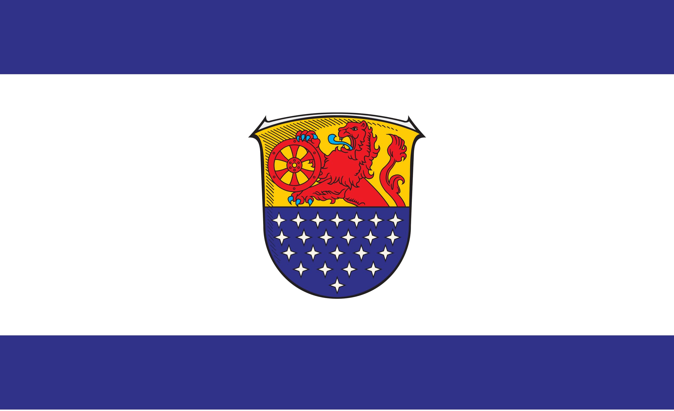 Drapeau de Hesse Darmstadt-Dieburg 120 x 80 cm pour fêtes de jumelage