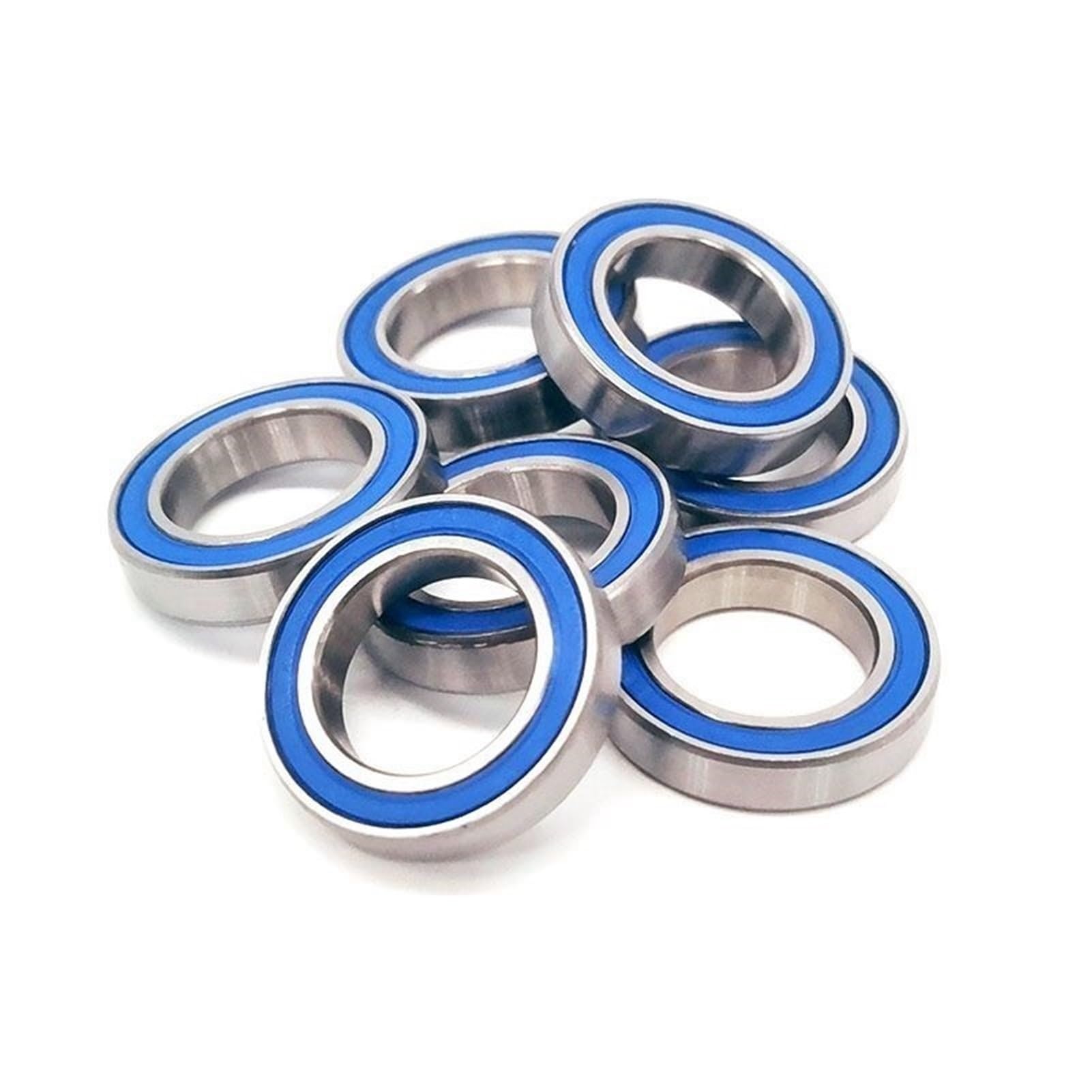 Cuscinetti a sfere a gola profonda 10 pezzi 6802 2RS cuscinetto 15x24x5 mm parti di riparazione perno bicicletta 6802 2RS cuscinetti a sfera 6802-2RS blu sigillato