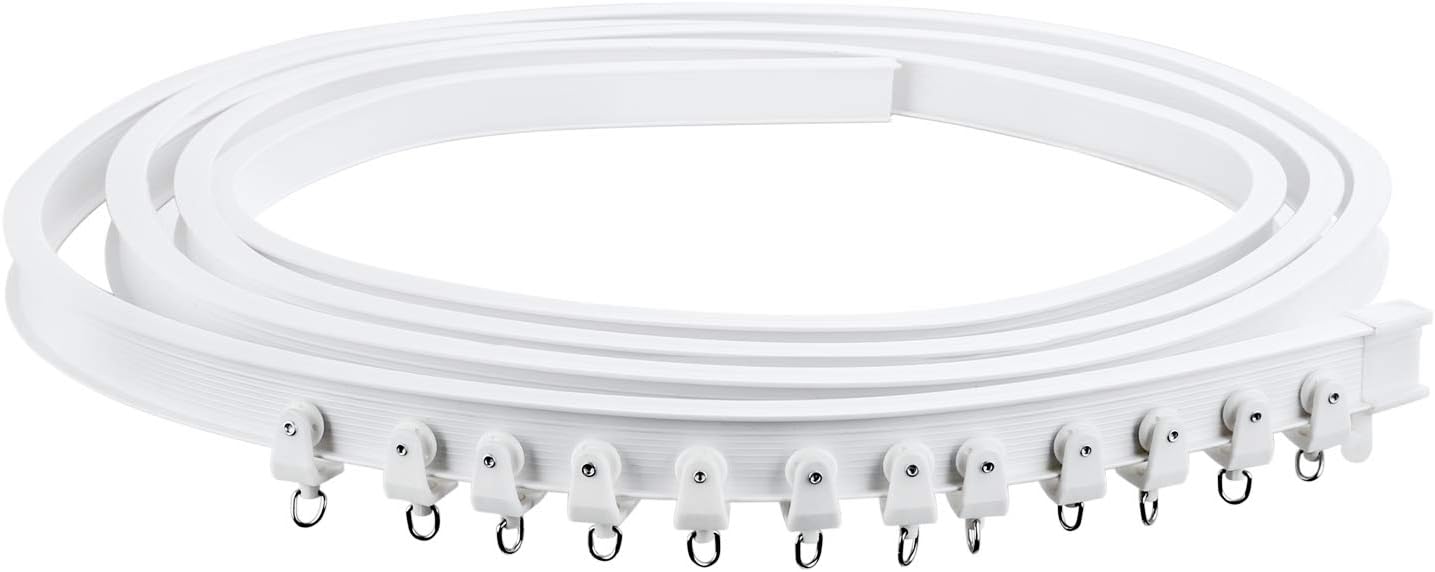 Datttcc Alloy Plastic Windows and Balcony Curtain Track Soft Curved Track Rail Slide Rail Accessories (5 Meters)