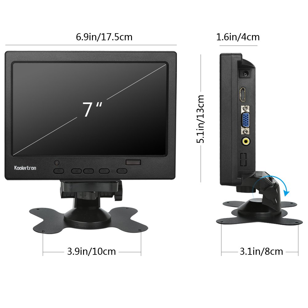 Amazon.co.jp: Koolertron 7インチ 液晶モニター1080p HDMI