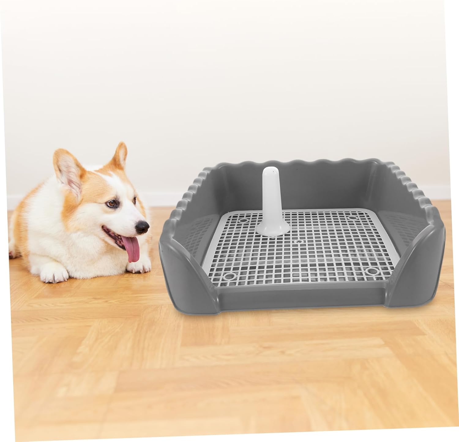 Mesh Grid Potty Training Tray for Dogs Easy to Clean Indoor Potty for Home Balcony Use