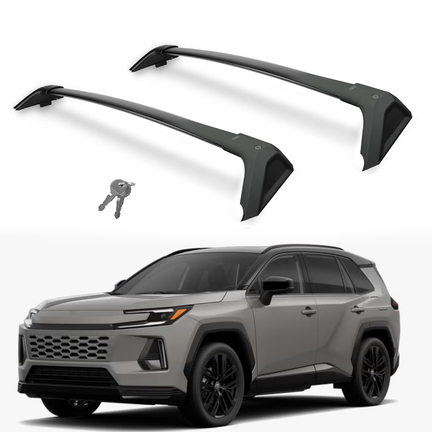 Photo 1 of 300lbs Lockable Roof Rack Cross Bars for Toyota RAV4 2026 2027