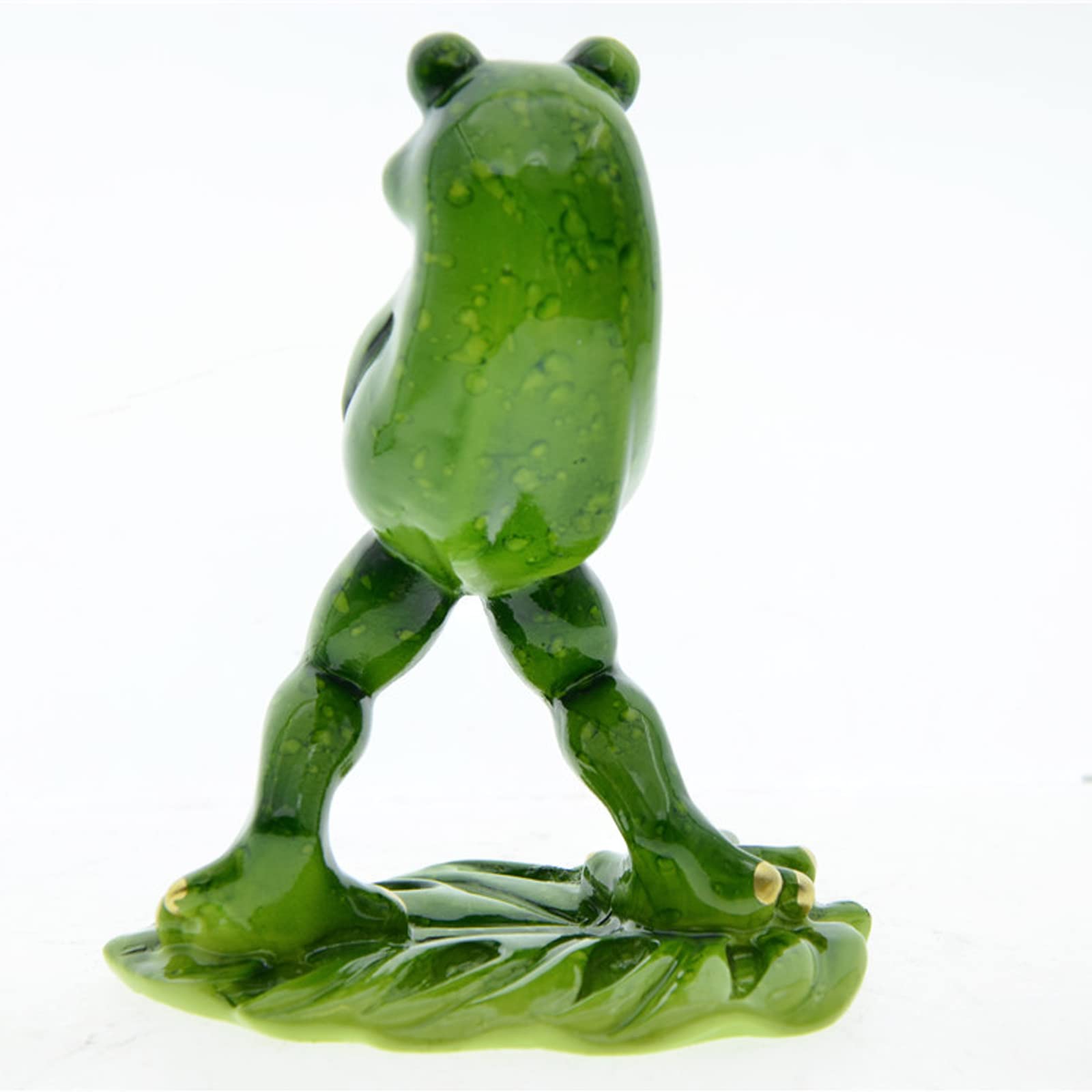 Frog figurka, zestaw 2 statua żaby żywicznej zabawne siusiu na postawę żaba rzeźba mini żaby zwierzęcy ogród krajobrazowy figurka dla zwierząt, halloween dekoracja na zewnątrz