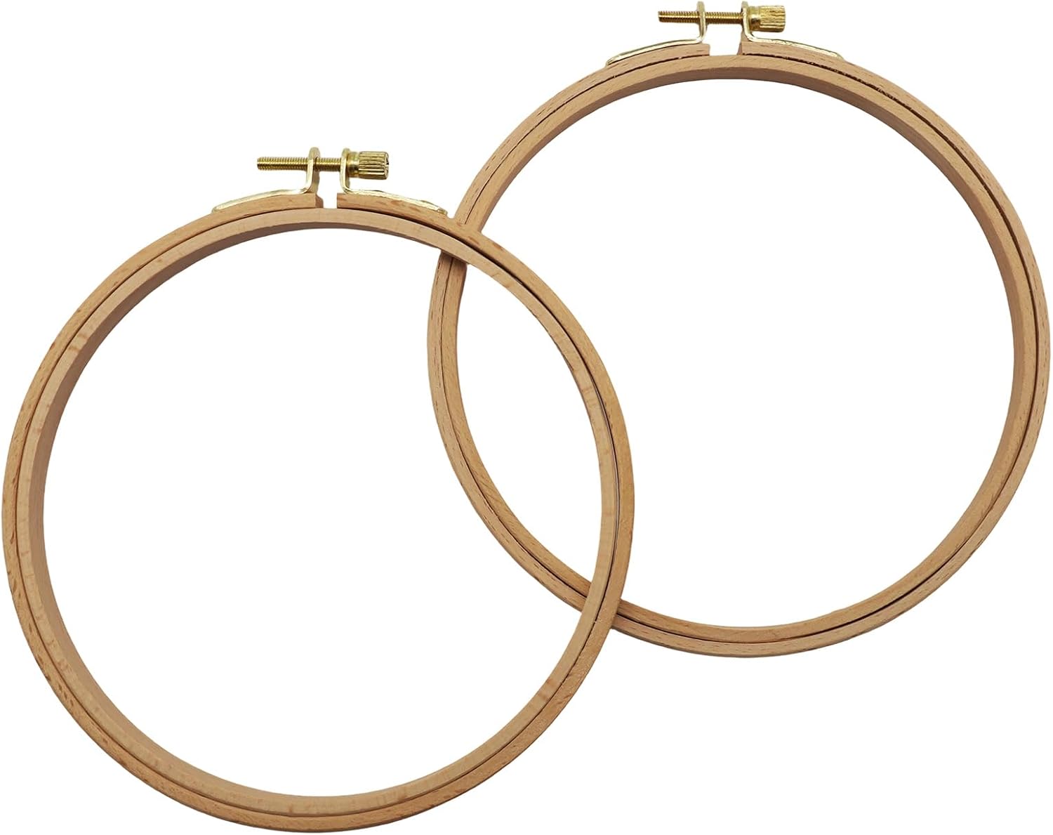 Coufce 2 Pack 5.9 Inch Embroidery Hoop, Natural Bamboo