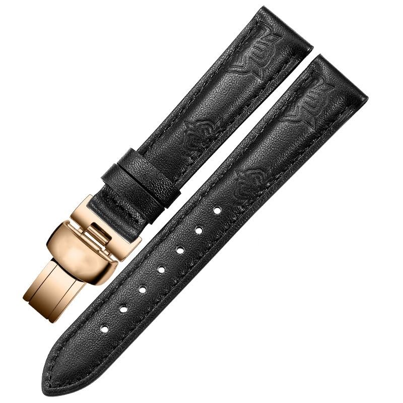 Bracelet montre cuir Tissot Couturier T050207A rechange ajusté noir