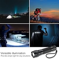 Vista 6 de Feyachi Linternas LED recargables linterna táctica 1200 lúmenes FL21-MB luz de flash impermeable emergencia camping casa senderismo